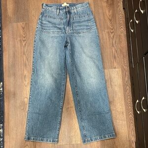 Madewell Tall Emmett Wide Leg Jean in Lakecourt Wash